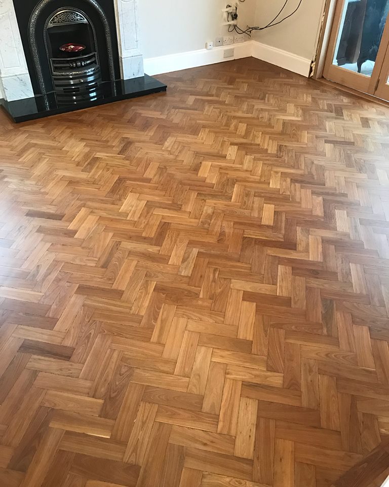 Rhodesian Teak Parquet Flooring - FlooRestore