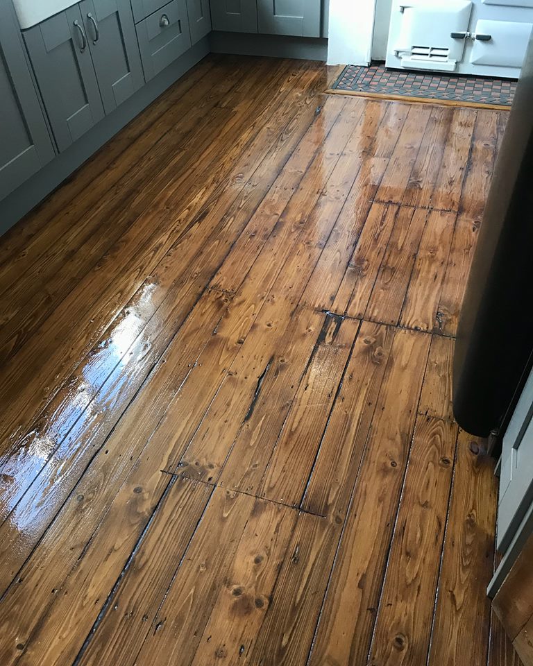 Pine Floorboards Restored in Darlington - FlooRestore