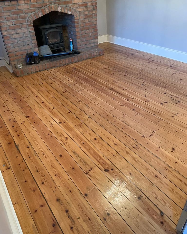 Pine Floorboards Restoration in Ferryhill - FlooRestore