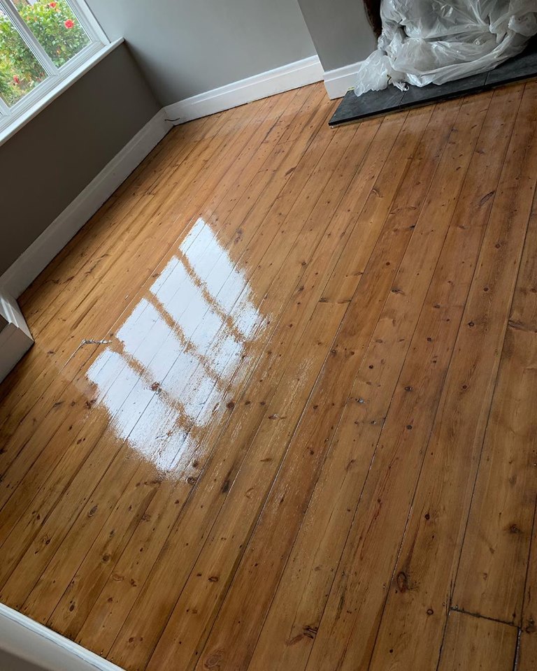 Pine Floorboard Restoration in Darlington FlooRestore