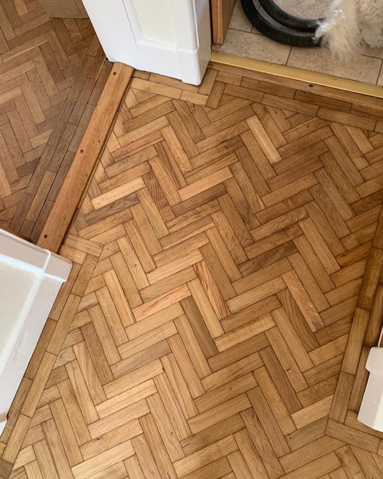 Oak Parquet Floor Restoration in Darlington - FlooRestore